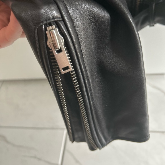 7 for all mankind Leather Jacket Size S - Picture 2 of 6